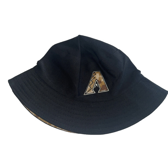 Arizona Diamondbacks Reversible Bucket Hat Black‎ And Desert Camouflage - Picture 1 of 6